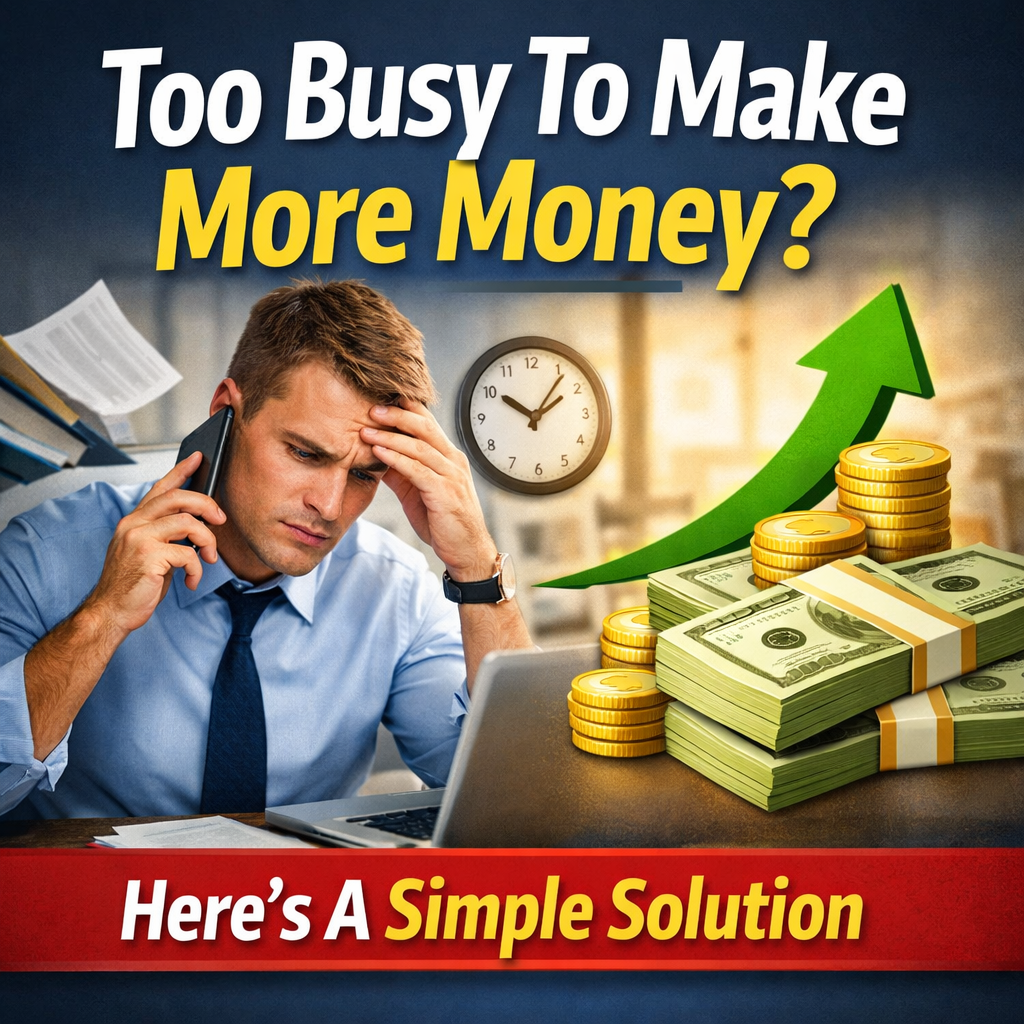 Too busy to make more money?
